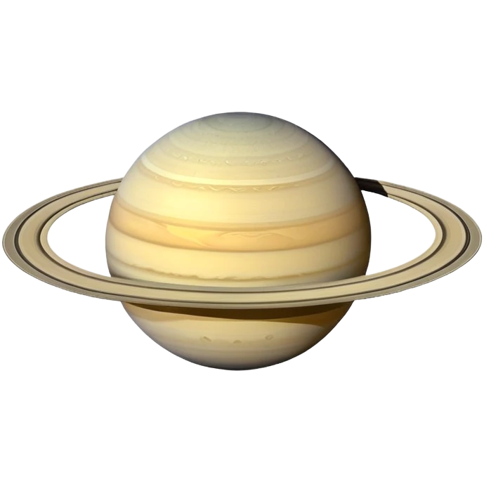 Saturn is a round planet realistically emoji
