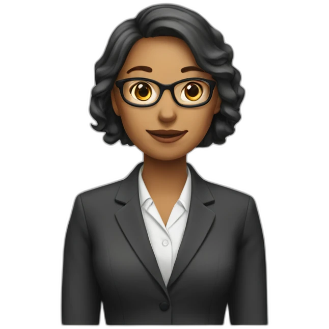  female teacher in suit emoji