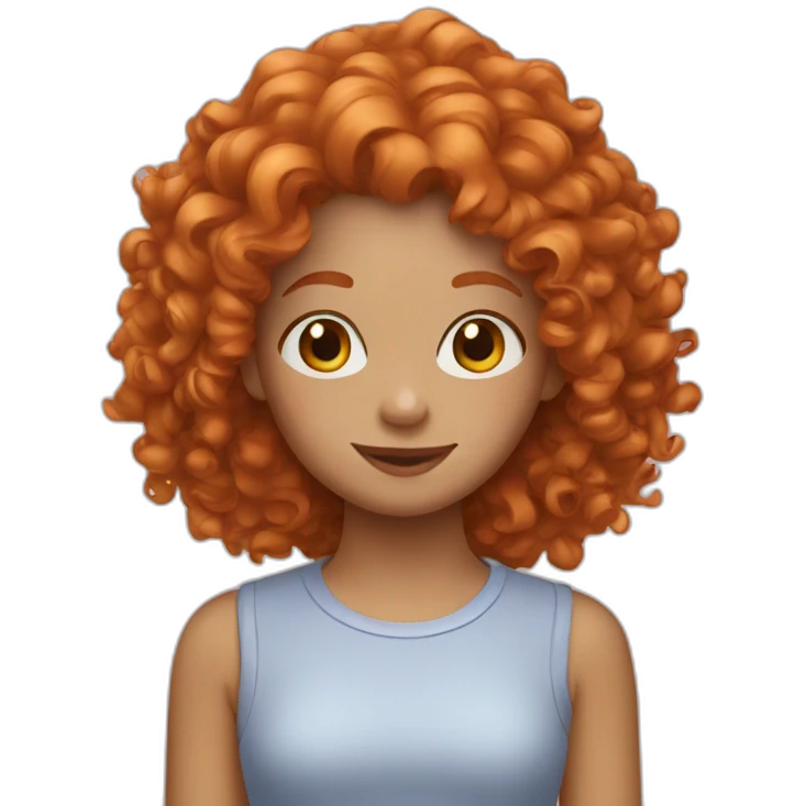 curly ginger girl emoji