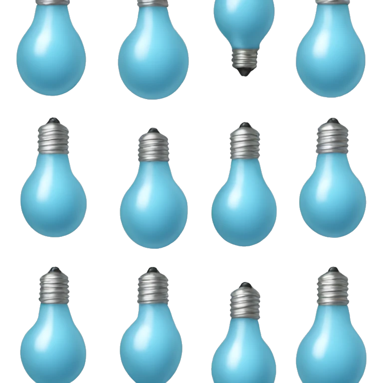 pastel blue bulb emoji