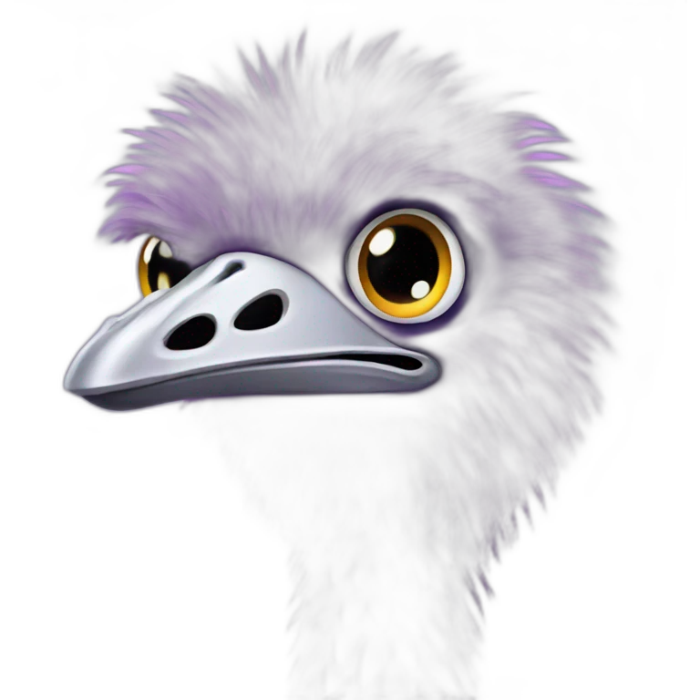 Purple ostrich emoji