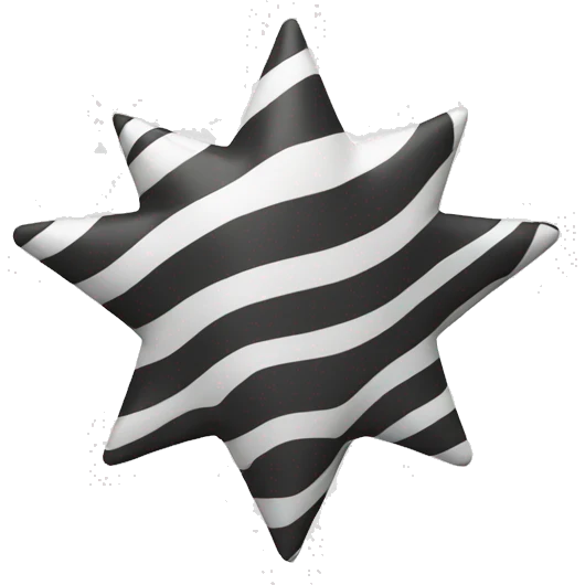 striped star solo on white emoji