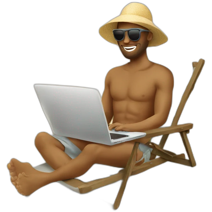 digital-nomad-working-at-beach emoji