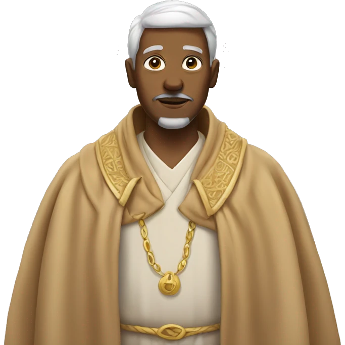 Wise man wearing robe emoji