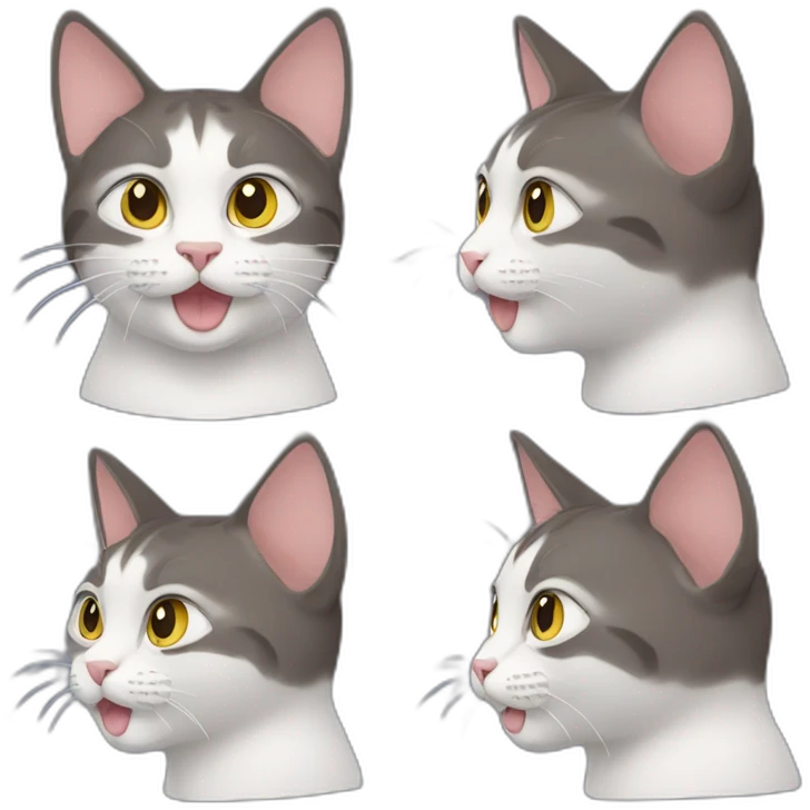 Cat, 3/4 view emoji