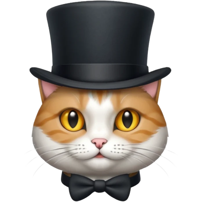 cat wearing a tophat emoji