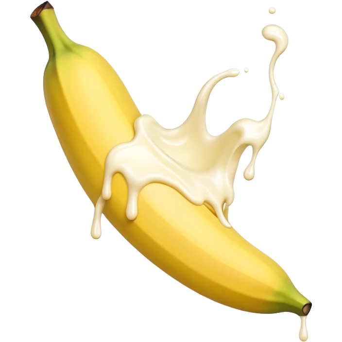 A single Banana dripping cream emoji