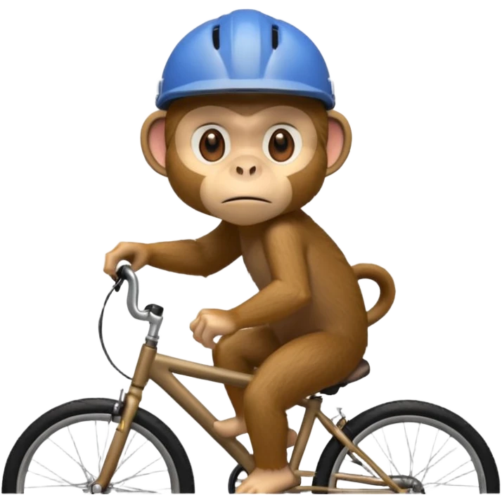 monkey with bicycle helmet emoji