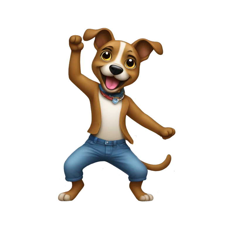 Perro bailando  emoji