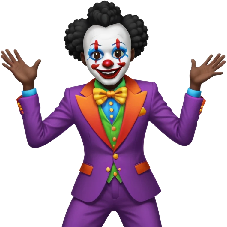 dancing black clown emoji