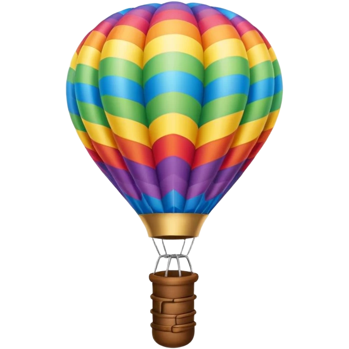 hot air balloon Rainbow colors spiral corkscrew pattern emoji