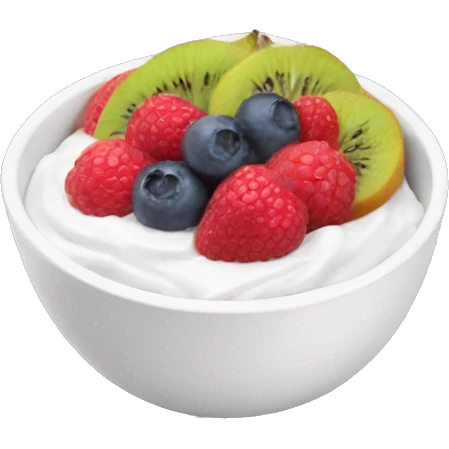 Yogurt bowl with fruit  emoji