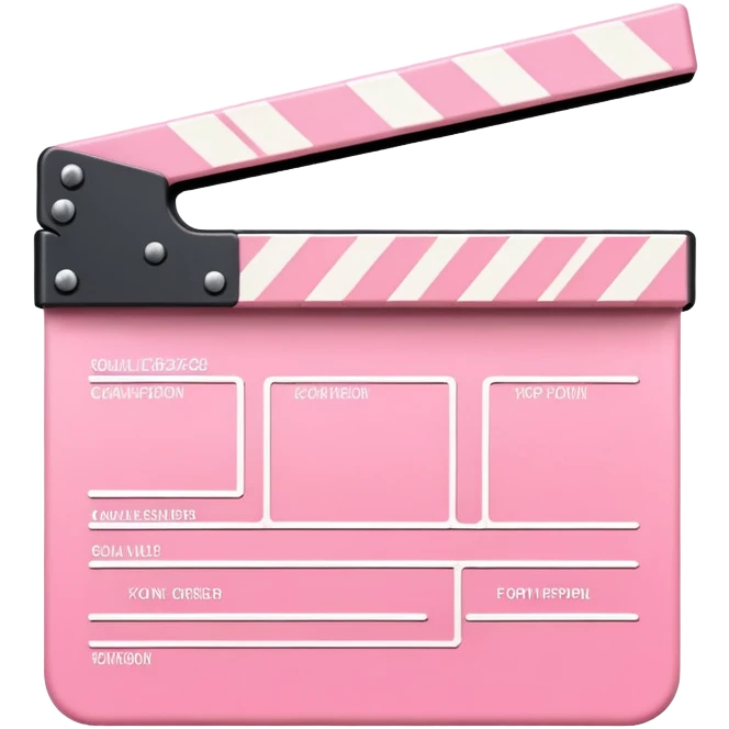 Light pink film clapper emoji