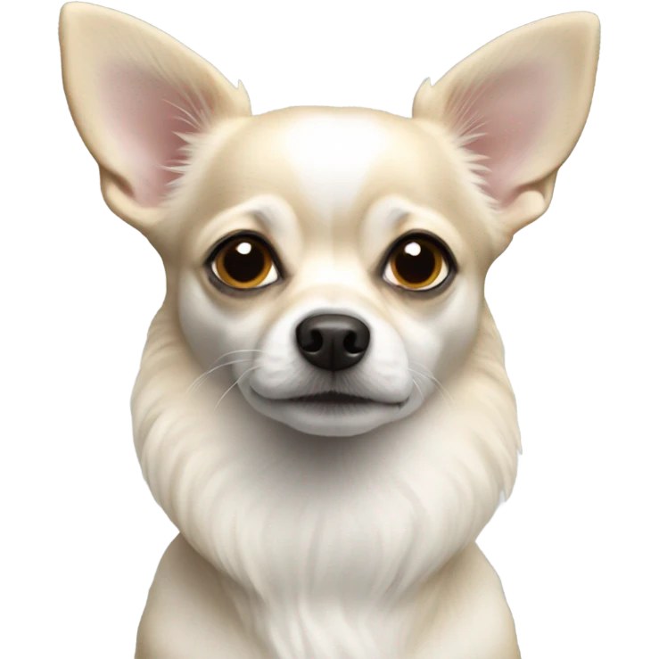 white realistic chihua emoji