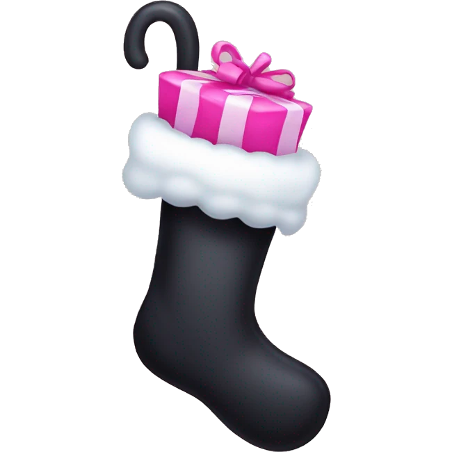 Gothic Christmas stocking pink emoji