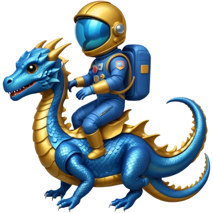 Astronaut riding dragon emoji