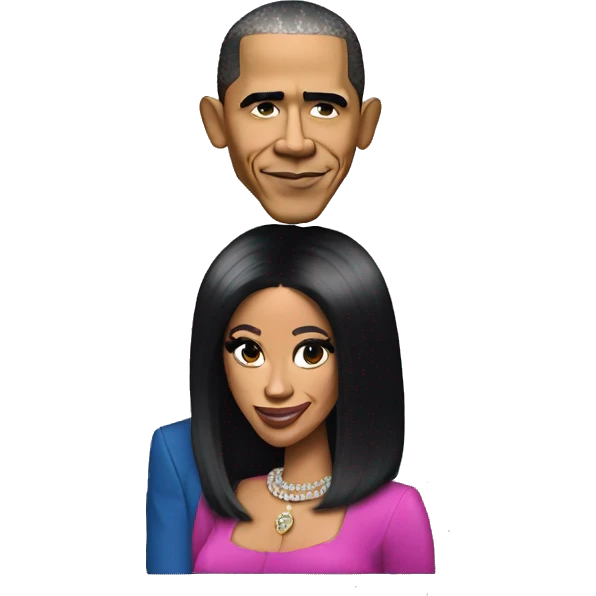 Obama with cardi B emoji