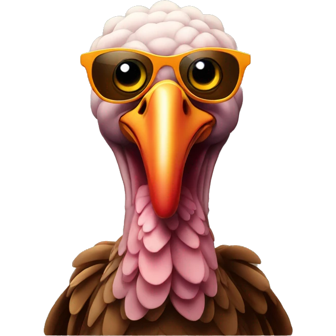 Turkey wearing sunglasses  emoji
