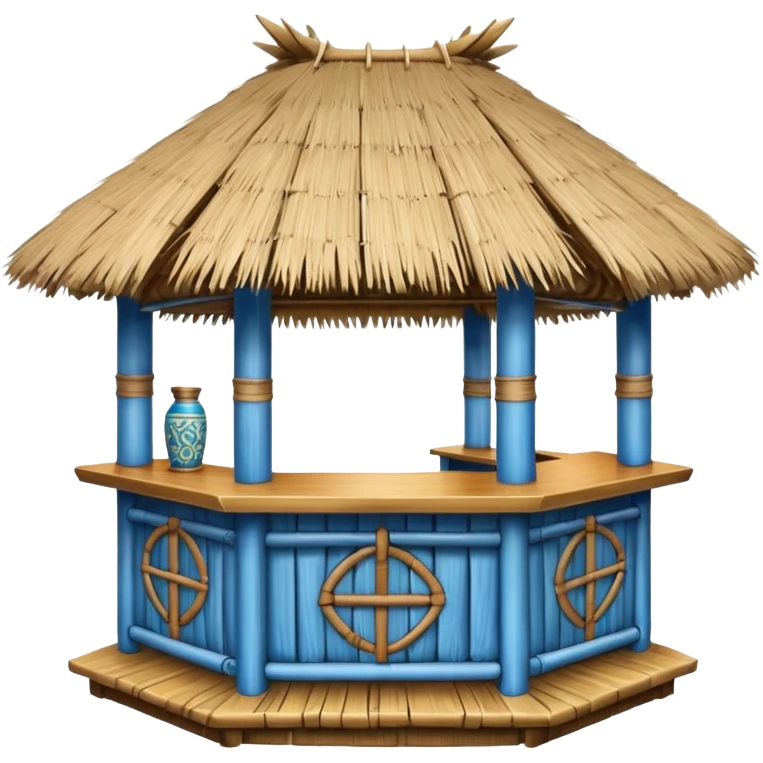 blue detailed tiki bar emoji