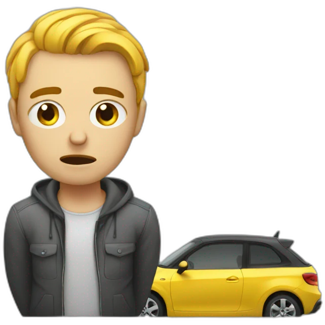 crying developer in a car emoji