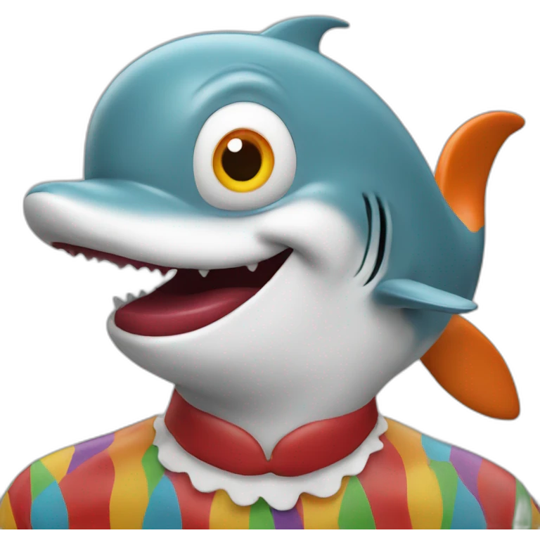 Clown merged with dolphin emoji
