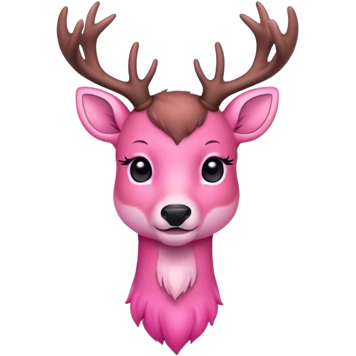Deer pink emoji