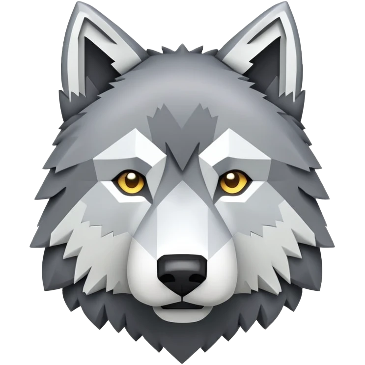 Minecraft wolf with a square shape emoji