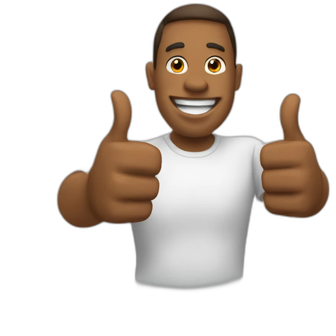 three thumbs up emoji