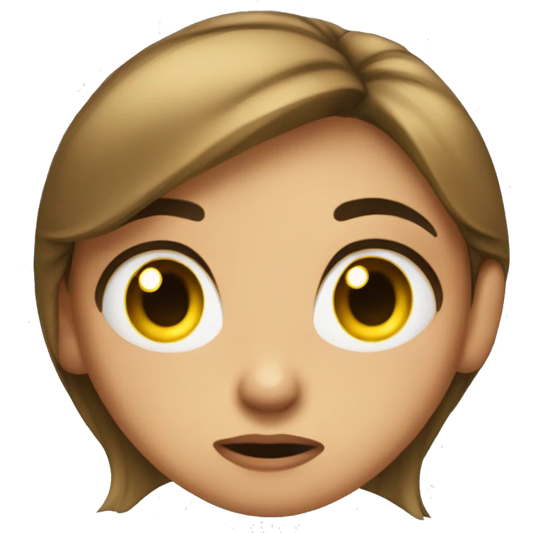 a girl rolling her eyes with disapproval emoji