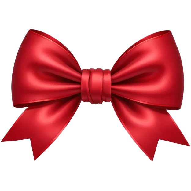 dark red bow emoji