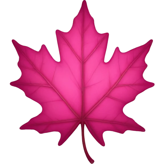 One pink maple leaf emoji