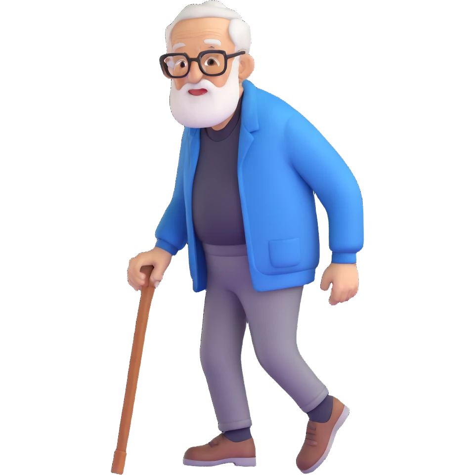 old man full body emoji