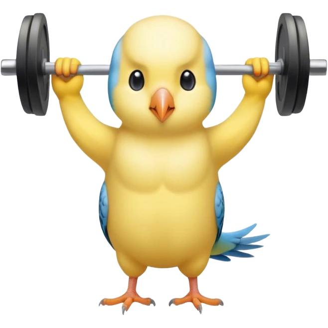 gym budgie at the gym  emoji