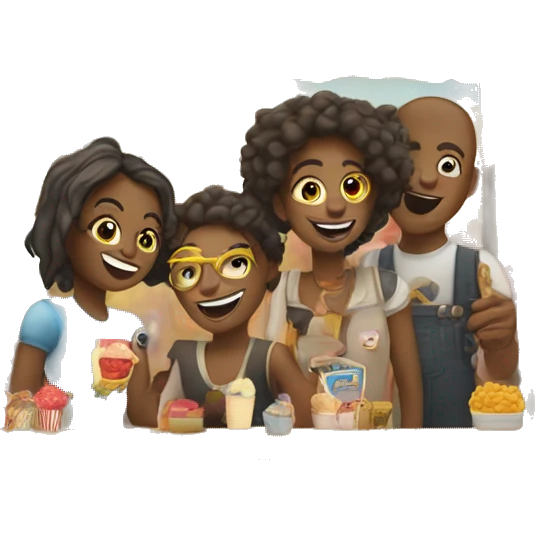 Booth where you take photos at a fair emoji
