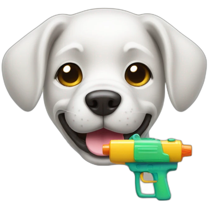 dog with an watergun emoji