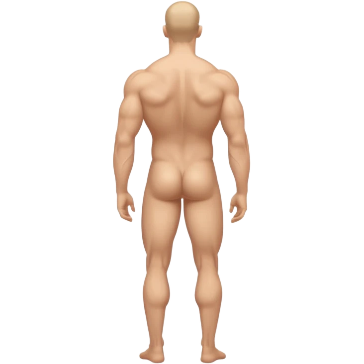 Man nude full body uncovered back emoji