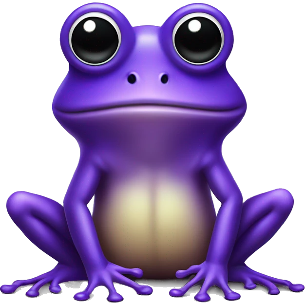Purple frog with three legs and a top had and monocle  emoji