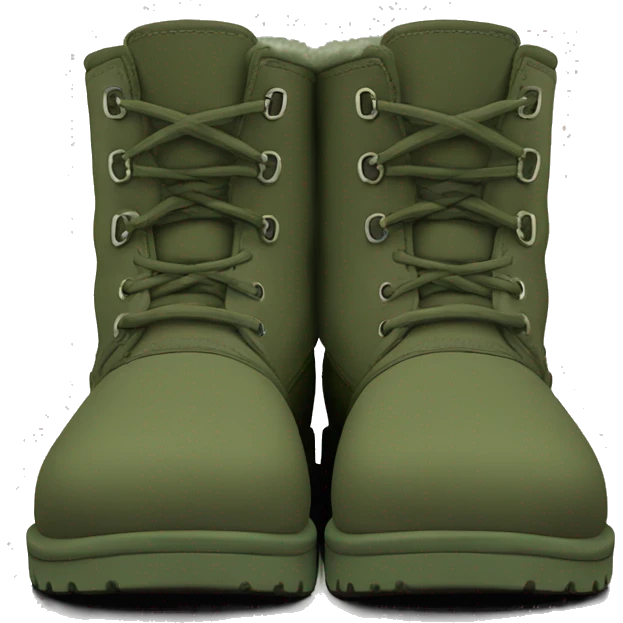 Army green Ugg boots emoji