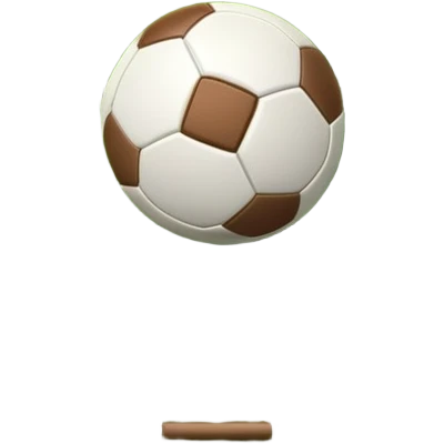 A football resting on the green grass of a soccer field, with goalposts and field markings in the background.  emoji