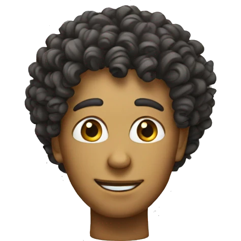 curly head emoji
