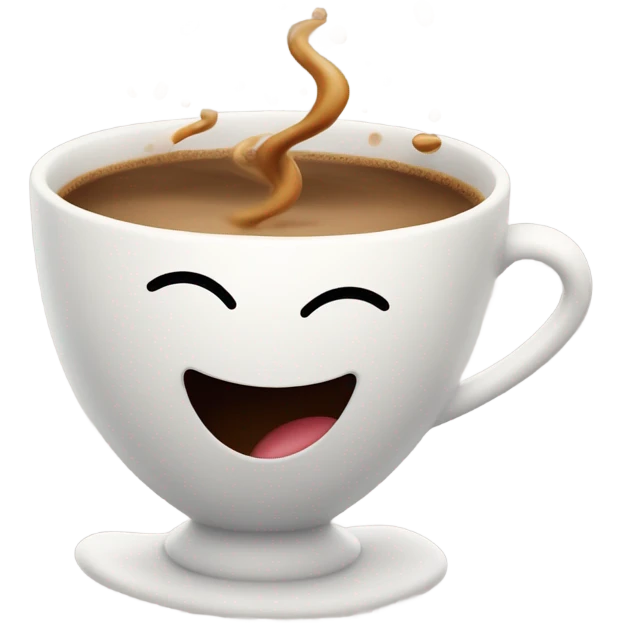 Dancing coffee emoji