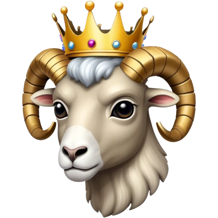 A Ram head in the terminator style (add a crown) emoji