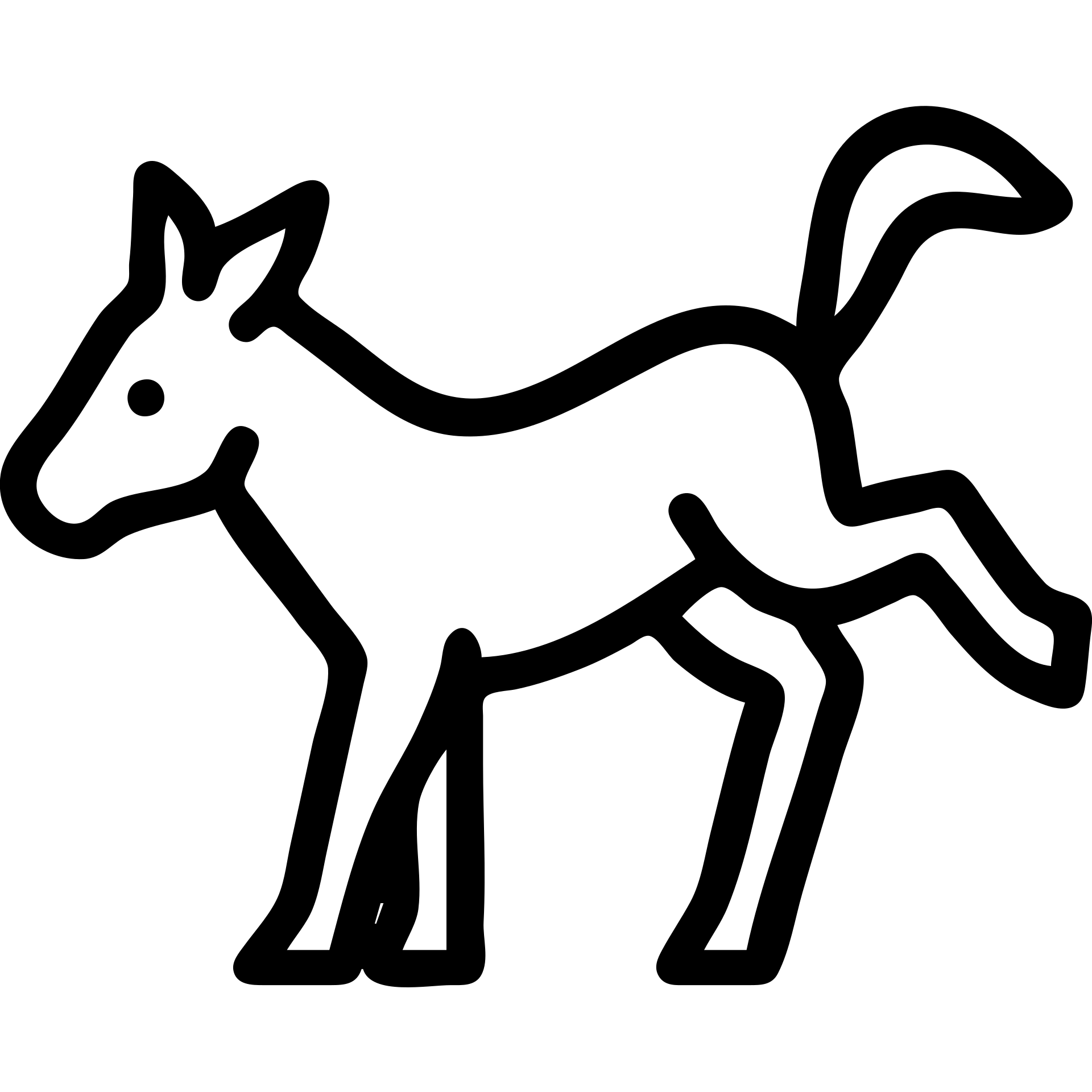 minimalist icon of a donkey kicking, bold lines, easy to recognize emoji