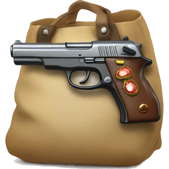 Pistolet dans un sac  emoji