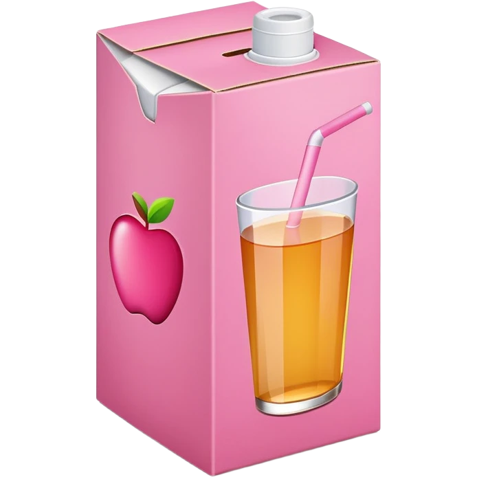 Apple Juice box pink  emoji