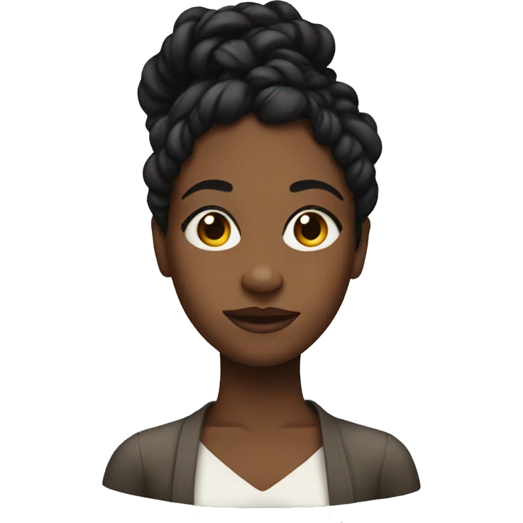 black young woman with twists  emoji