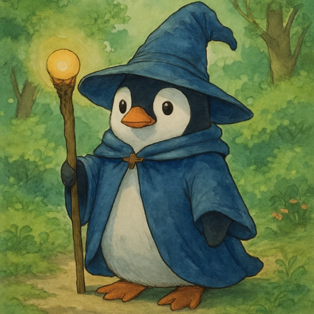 penguin wizard emoji