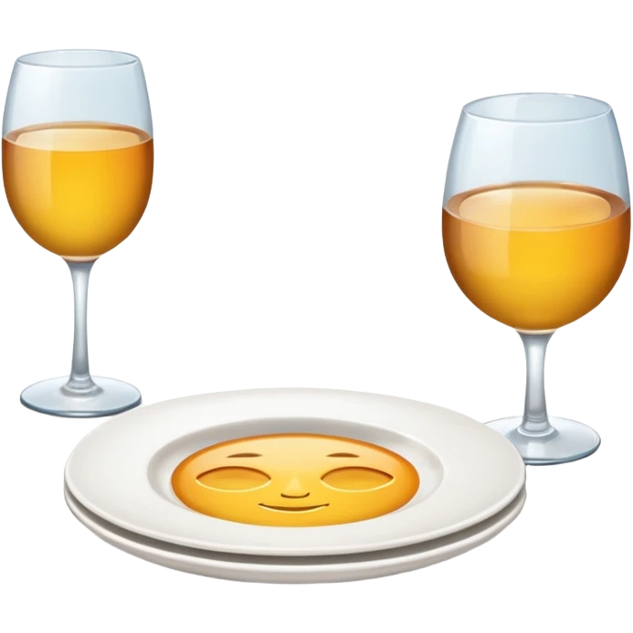  plates and glasses emoji