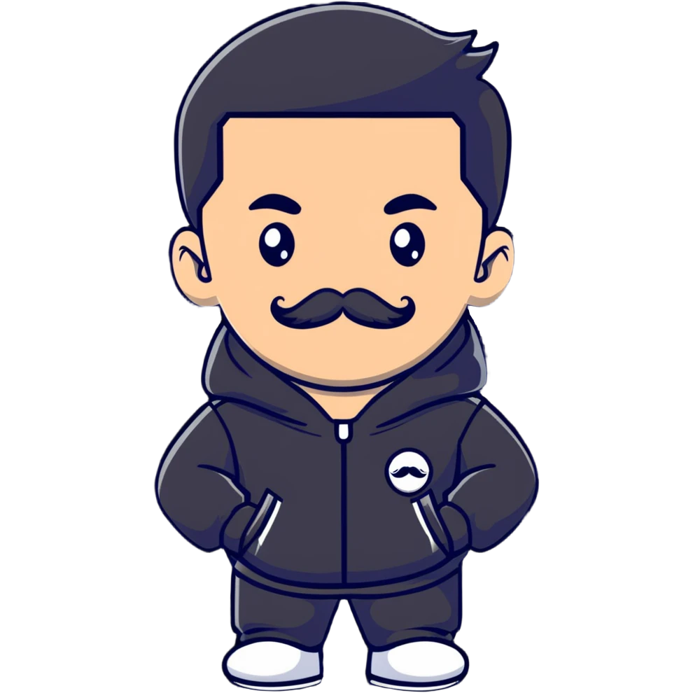 Recep İvedik, Turkish comedy film character with mustache, tracksuit emoji