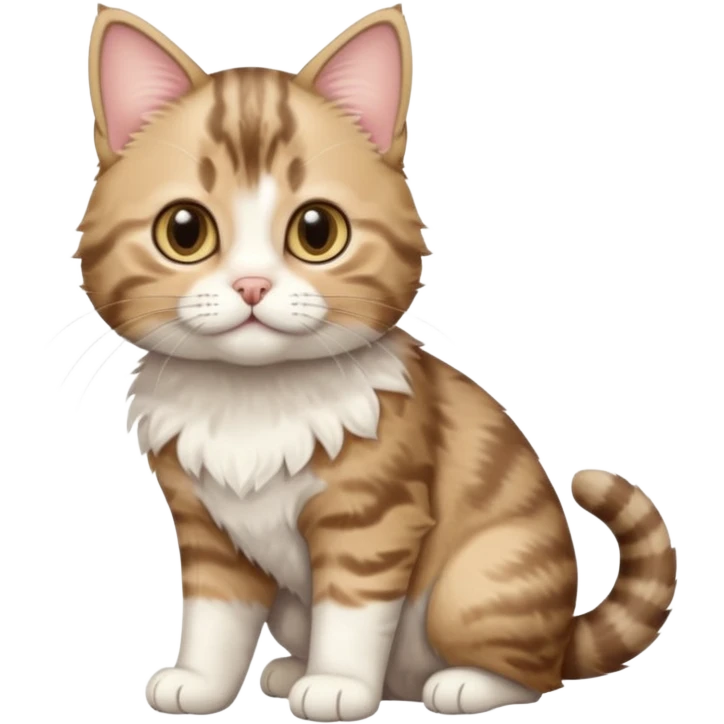 full body of baby American Bobtail cat  emoji